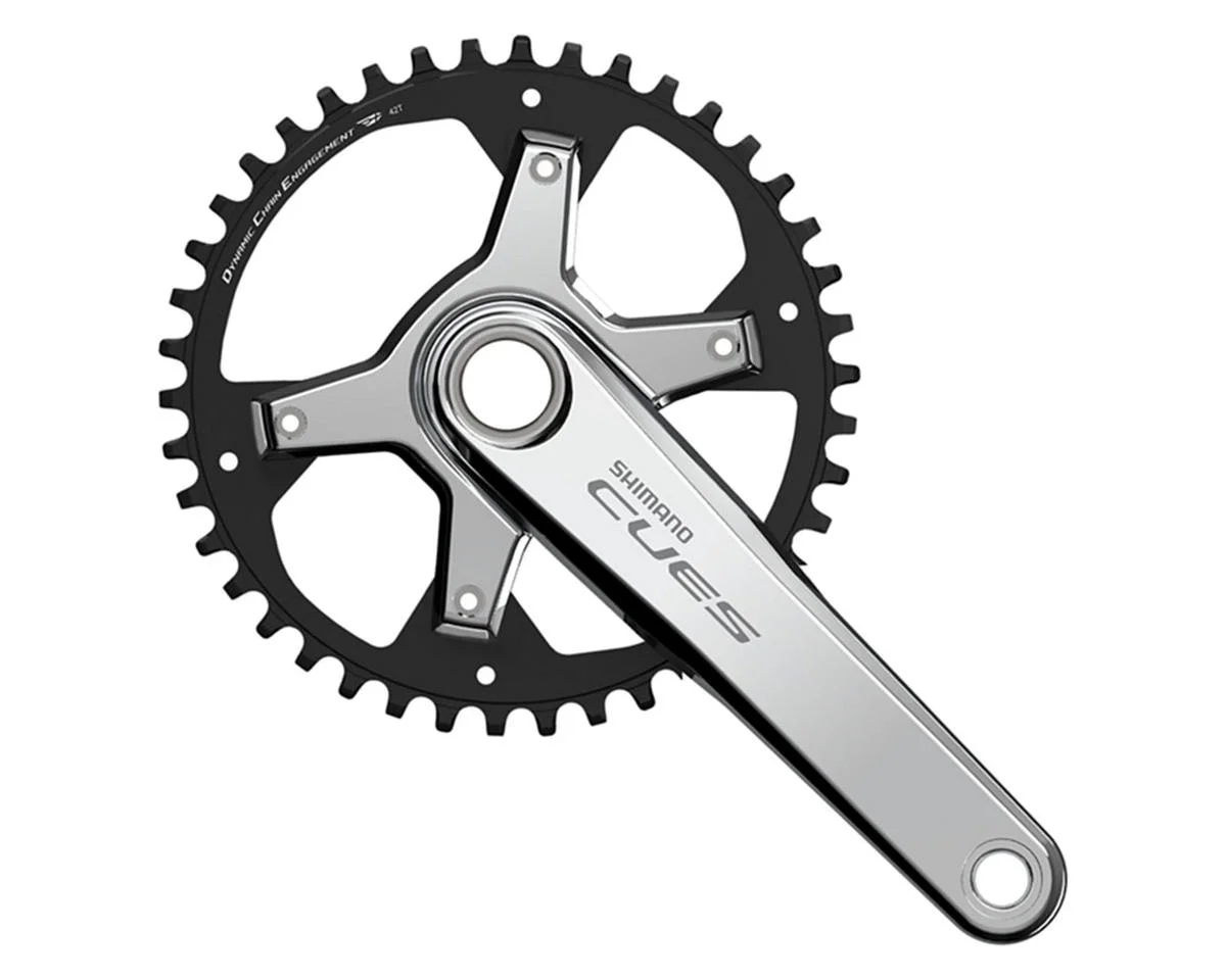 Shimano CUES FC-U6030-1 Crankset w/Chainring (Silver) (1 x 9/10/11 Speed) (175mm) (42T) (Hollowtech II)